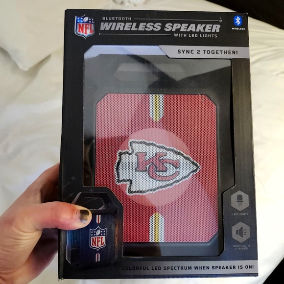 NFL Other - Kansas city bluetooth/fm speaker with LED lights NEW